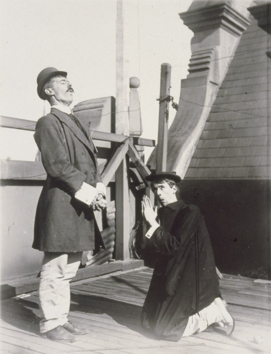 Photograph of Lionel and Norman Lindsay play acting Acc. 6067