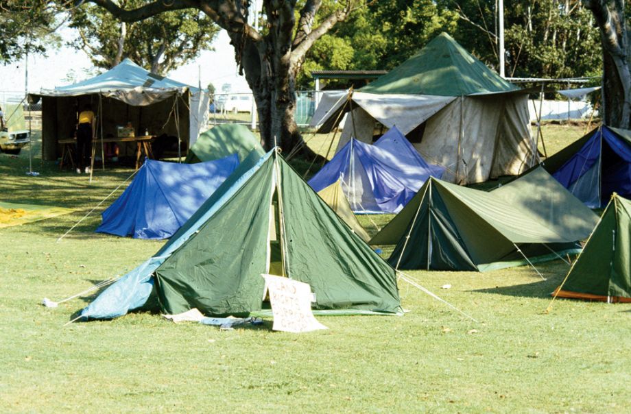 Tent city at Musgrave Park 1982
