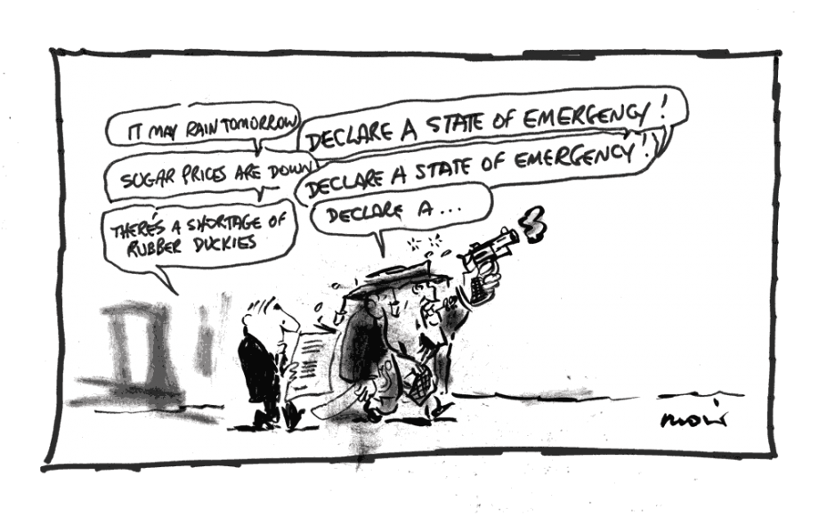 Alan Moir, Declare a State of Emergency cartoon