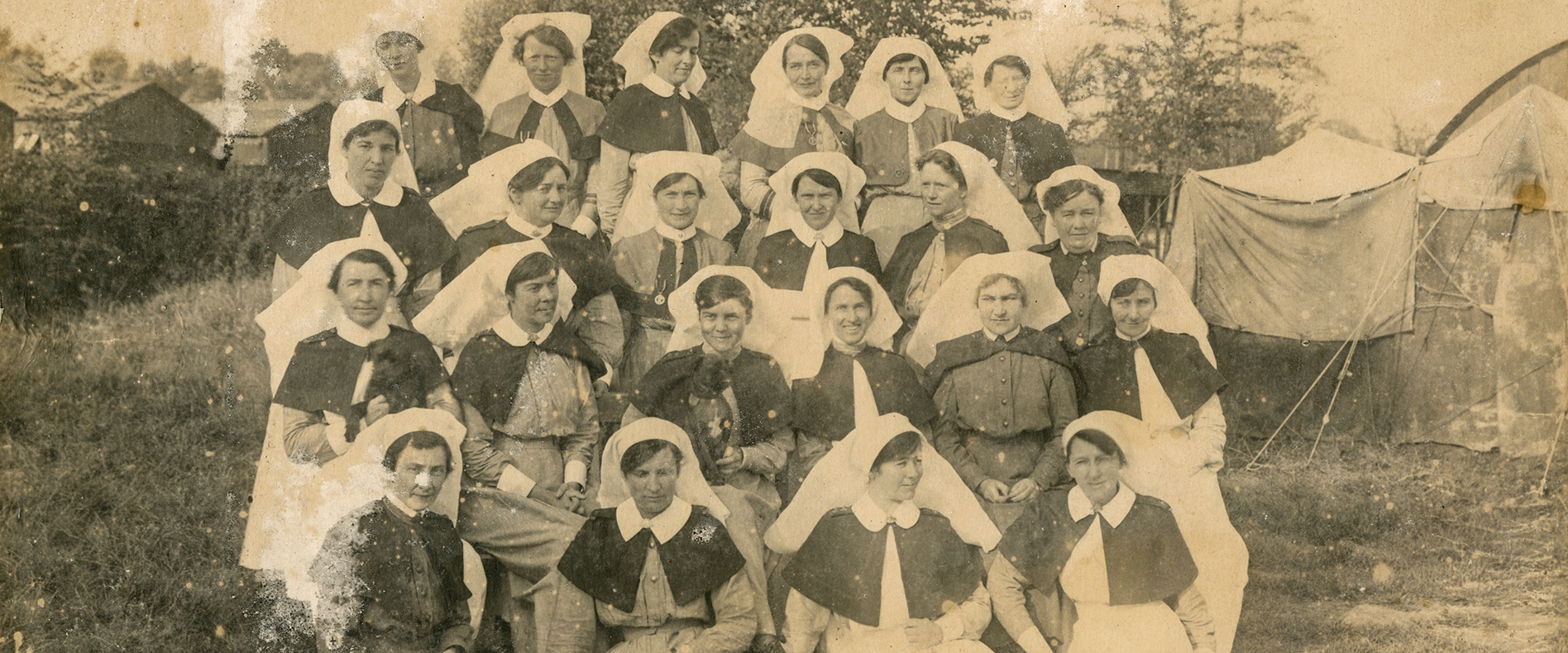 First World War nurses pose for a photograph