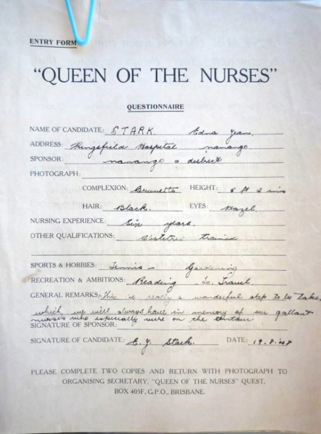 Nurse Edna Stark_Queen of The Nurses Entry Form