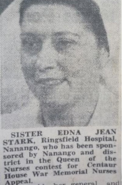 Nurse Edna Stark entered the Queen of the Nurses competition