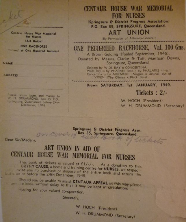 Springsure’s Horse Raffle, October 1948, 