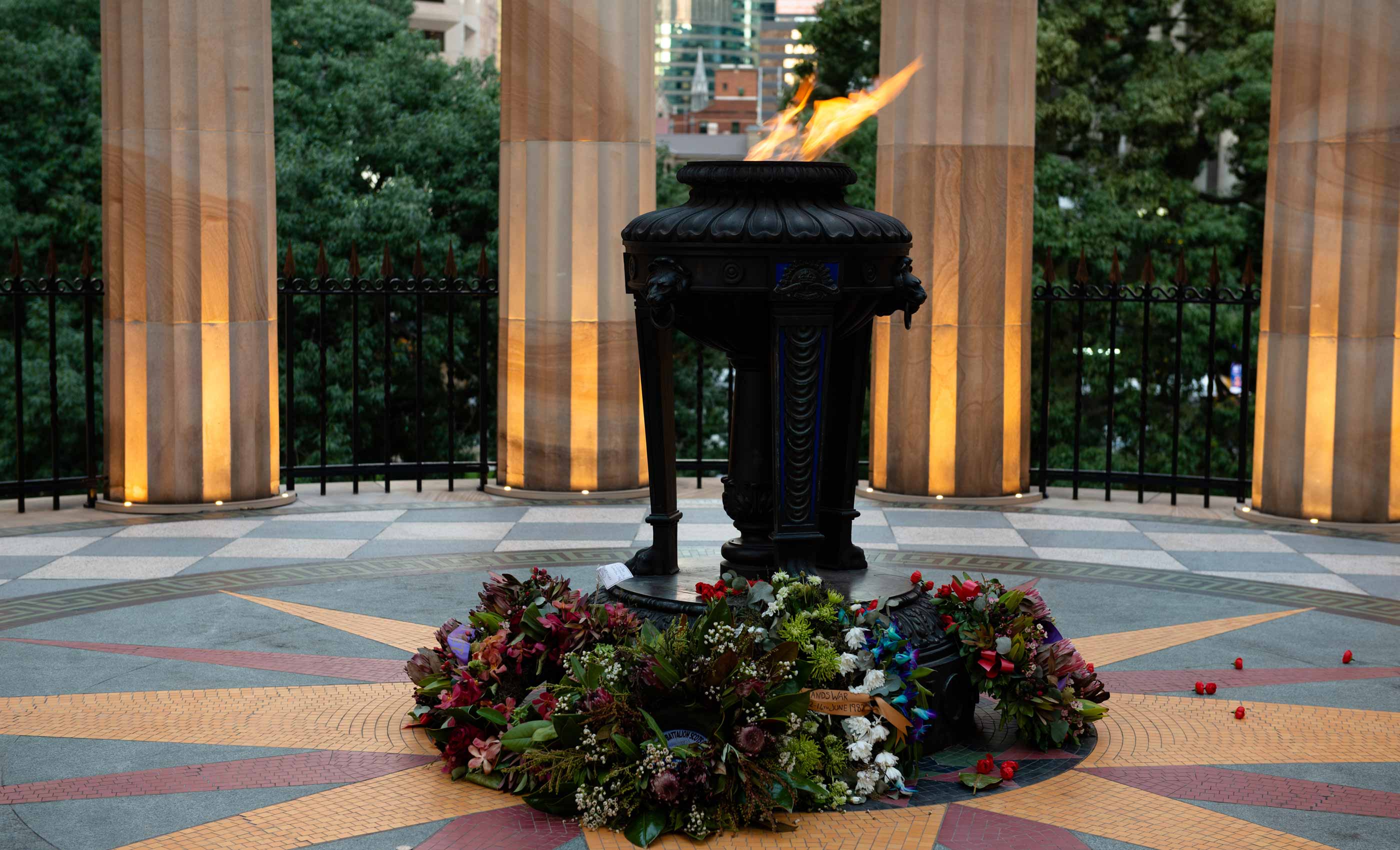 Eternal flame at Anzac Square