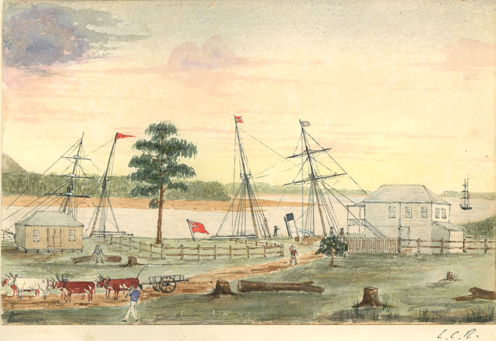 Charles Rawson's watercolour of Port Mackay