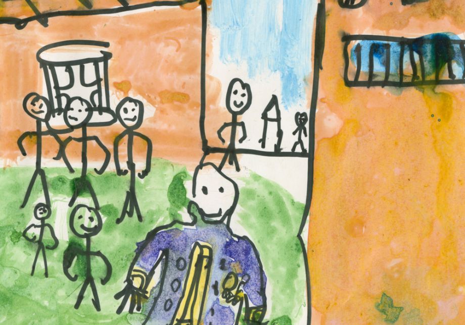Detail from Children Who Have a Home and Homeless Children by Fergus Hill (8 years) Raquel Redmond Art for Children
