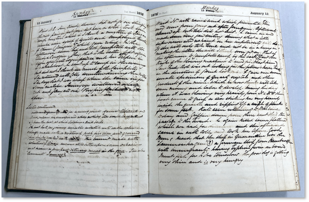 Diary, Gustavus Birch. State Library of Queensland