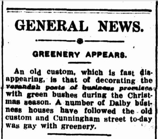 Greenery Appears, The Dalby Herald, 23 Dec 1932