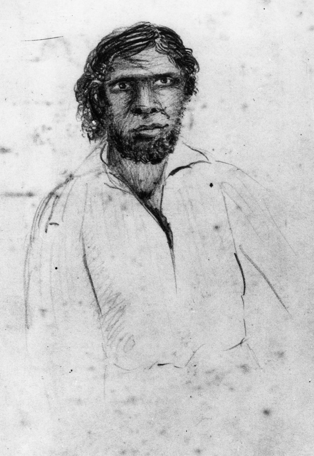 Sketch of Aboriginal Australian Dundalli, Queensland, 5 December, 1854