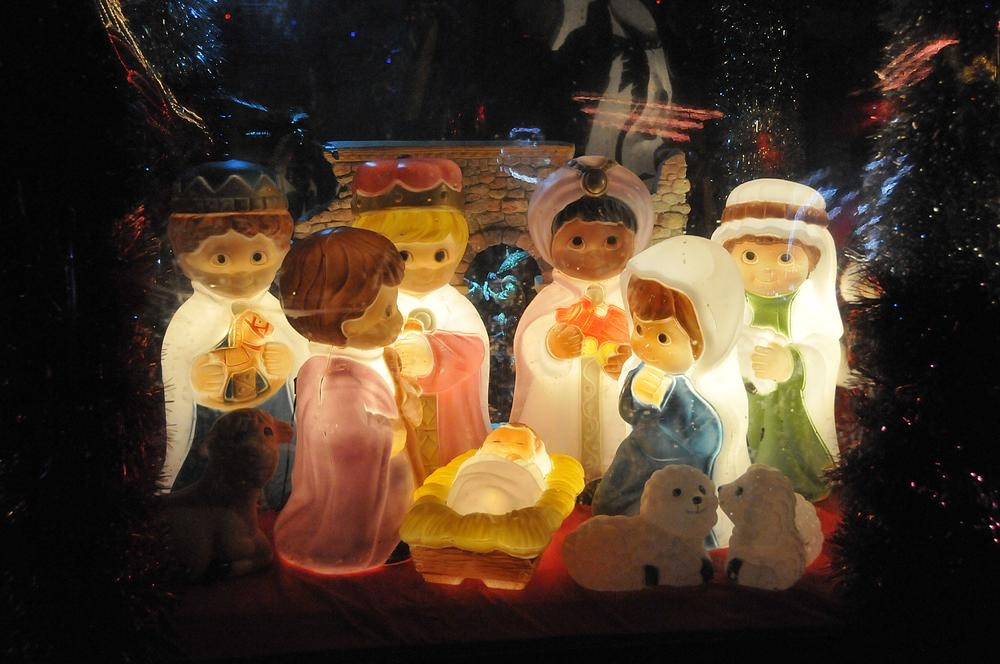 Illuminated nativity scene in Alexandra Hills, 2009