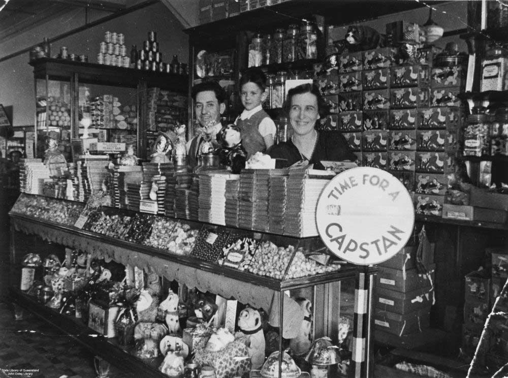 Inside the Paragon Cafe at Dalby, Queensland, ca. 1936.
