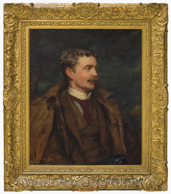 Portrait painting in gold frame of Charles Cochran-Baillie, 2nd Baron Lamington [Work of Art] 1895, by Robert Duddingstone Herdman, 