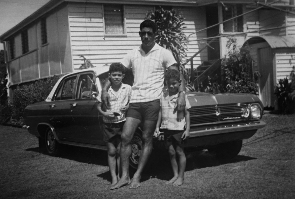 Norm Meninga with sons Mal and Geoffrey