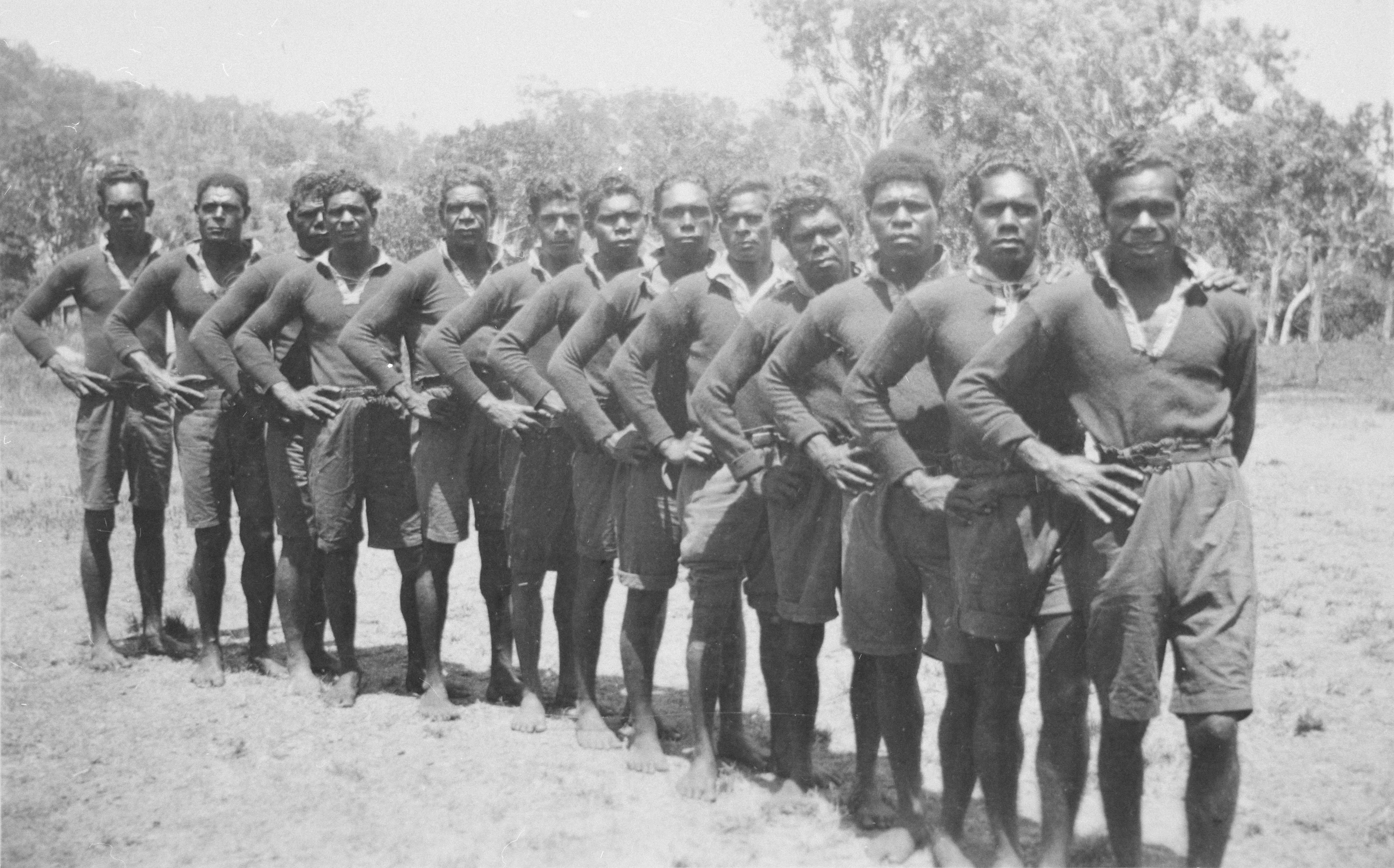 Palm Island Football Team, date unknown Copy Print Collection, John Oxley Library, State Library of Queensland Neg: 127689