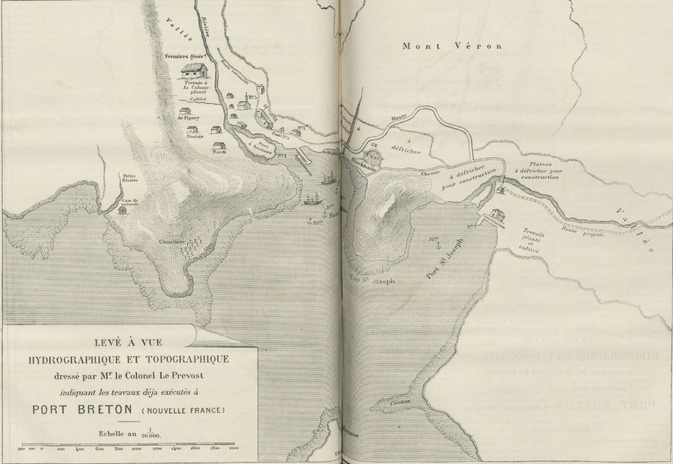 Map of Port Breton, Issue 21, Volume 2. La Nouvelle France : journal de la colonie libre de Port-Breton, Oceanie.