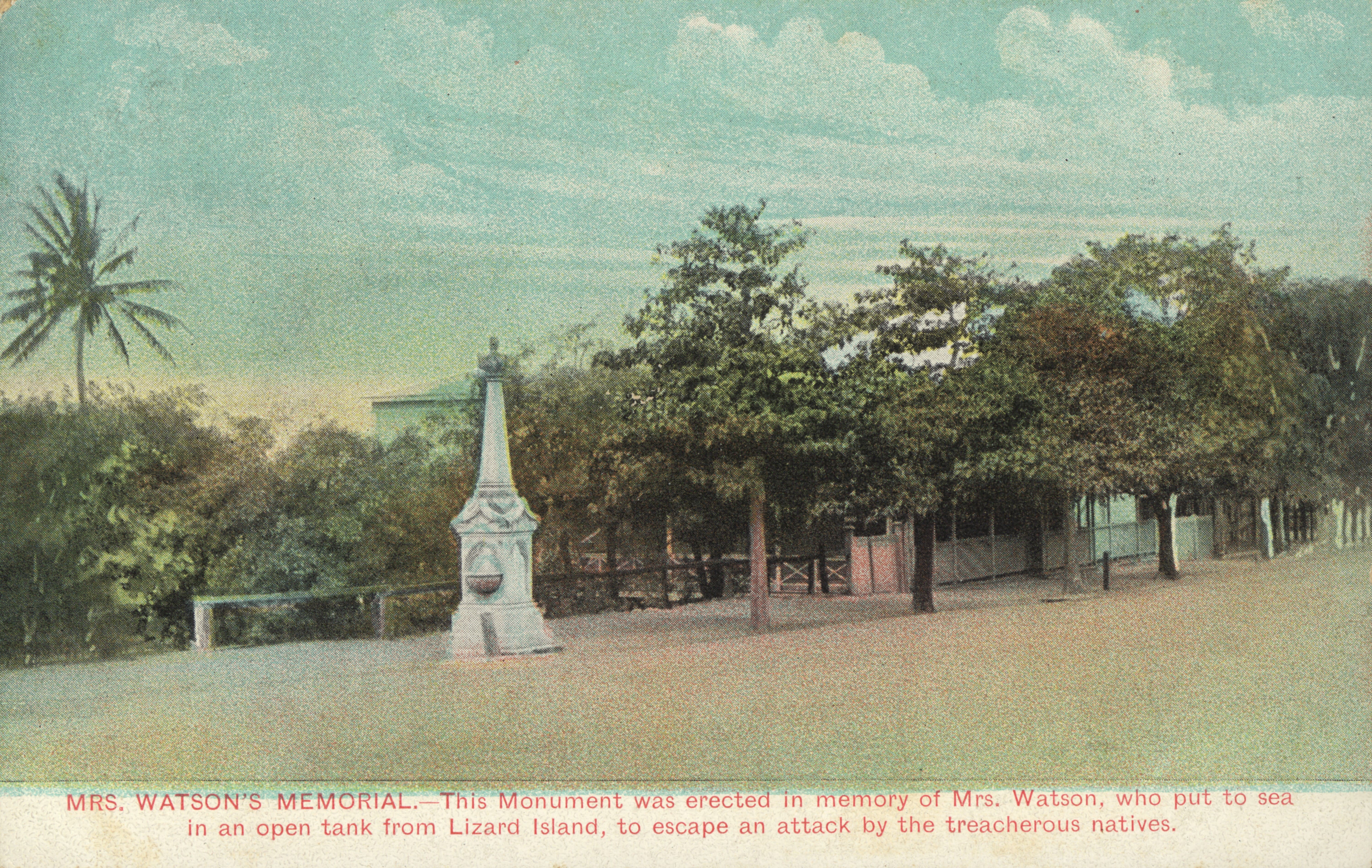 Mrs Watson Memorial [postcard] ca.1906?.