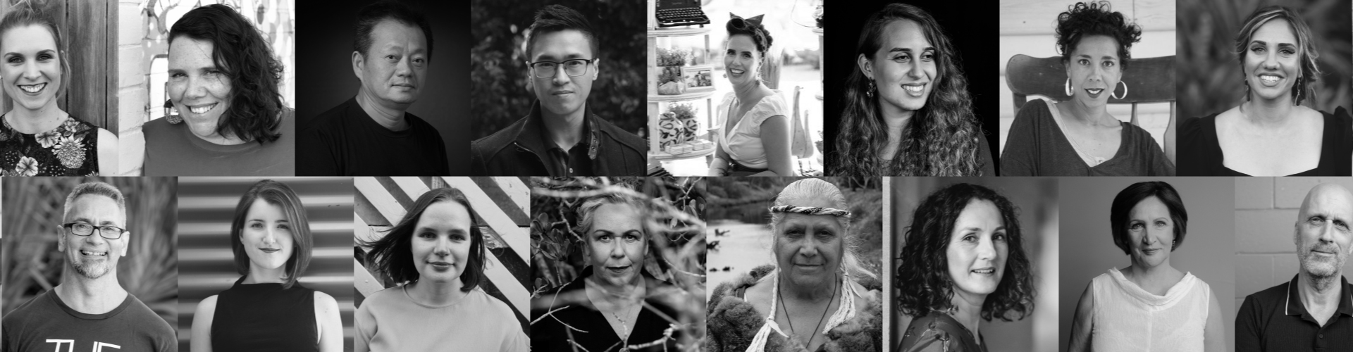 Grid of headshots of the Queensland Literary Award winners