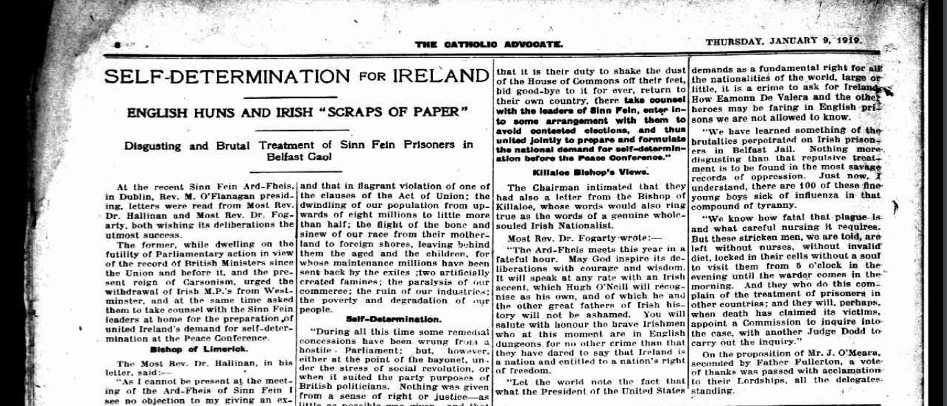 Self-determination for Ireland