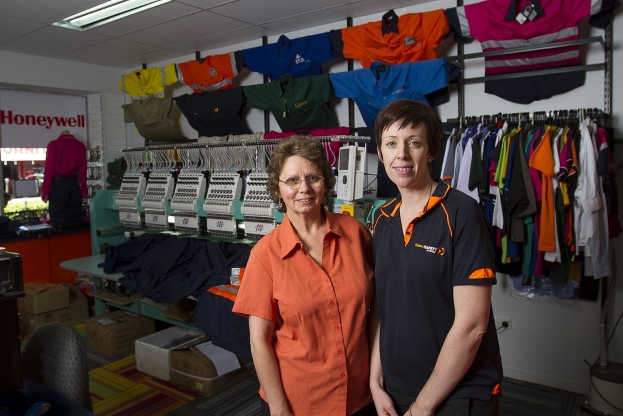A store and the shopkeeping staff photographed in the town of Dalby for the Queensland Small Towns project