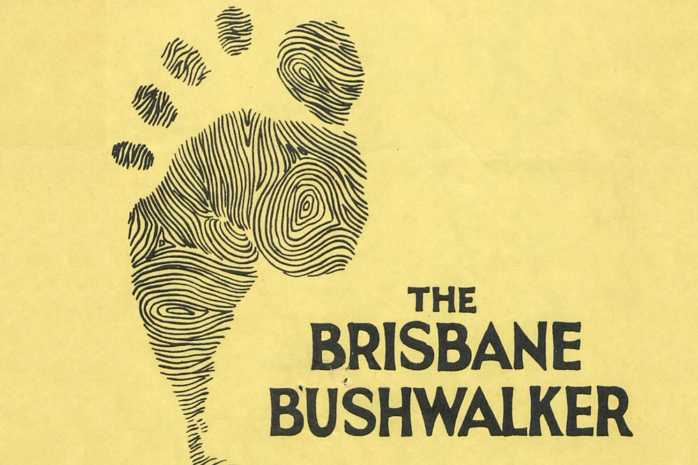 Part of the front cover, showing the logo of the Brisbane Bushwalkers Club, October 1981 edition