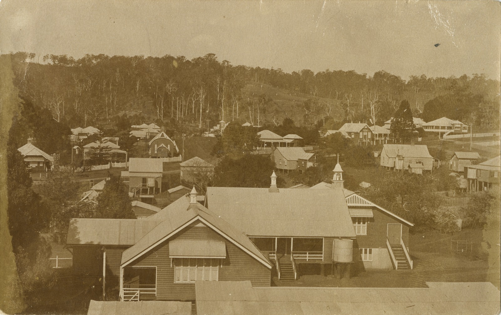 View overlooking the Nambour Rural School, ca. 1920.