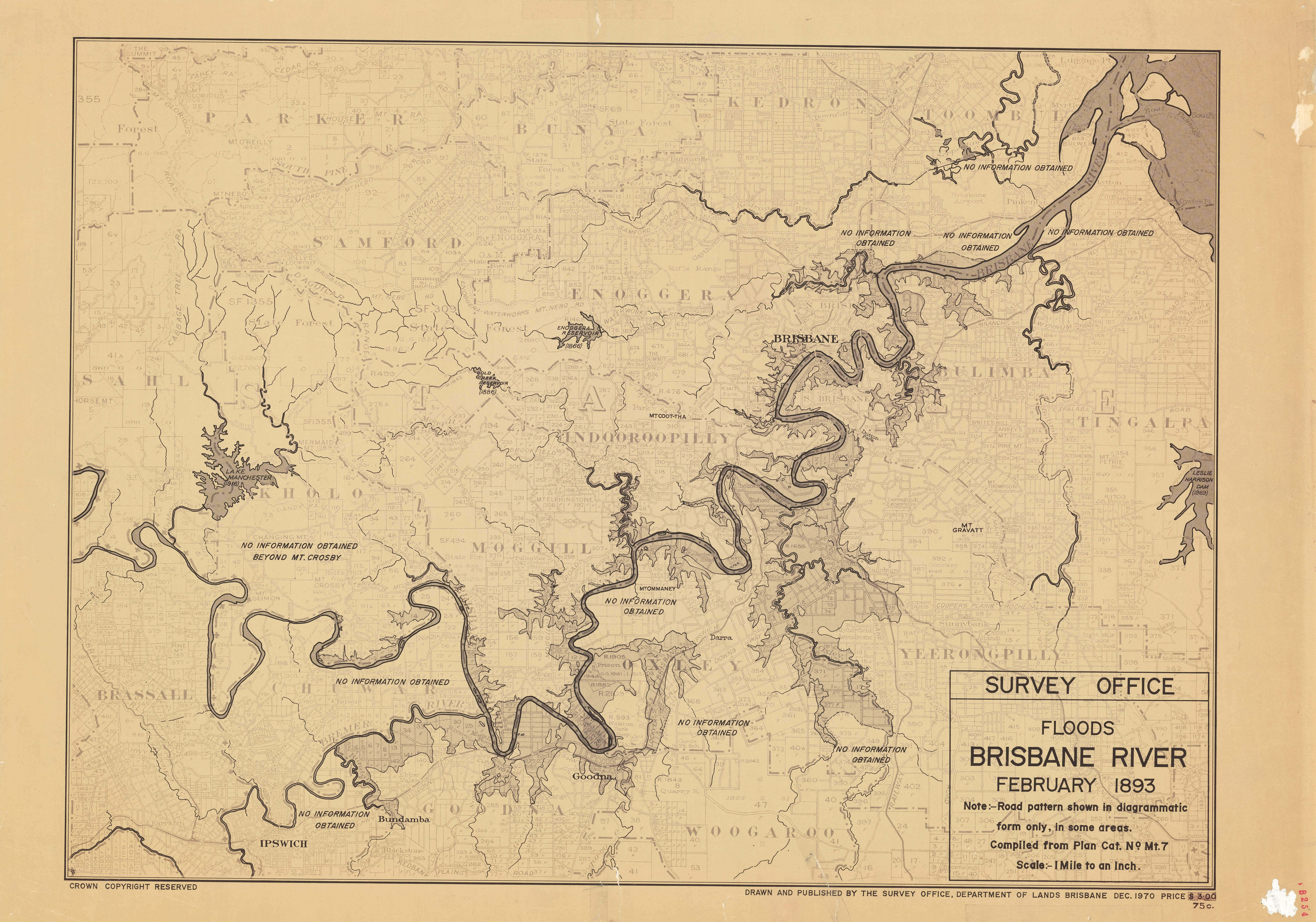Floods, Brisbane River, February 1893 (map)