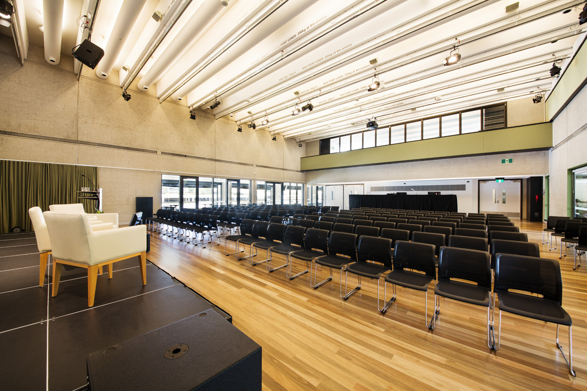 Internal view of the auditorium at The Edge at State Library of Queensland. 