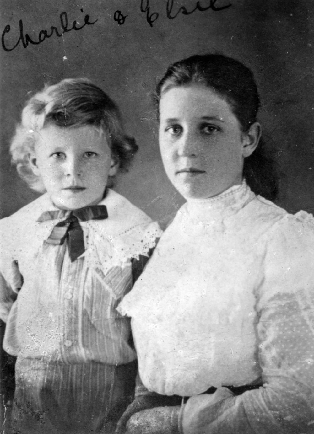 Charles Kingsford Smith as a small child with his sister Elsie, Brisbane, ca. 1901 