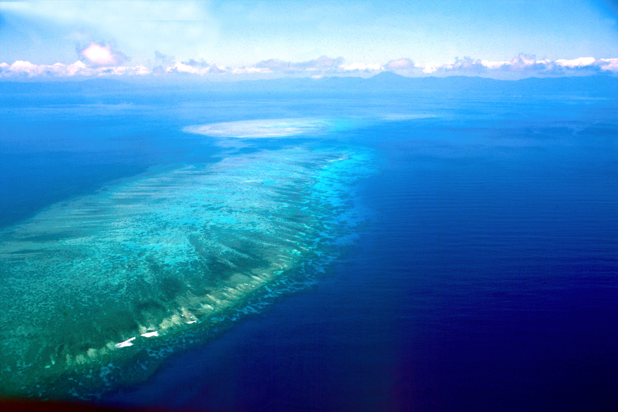 Aerial view of the Great Barrier Reef, 1983
