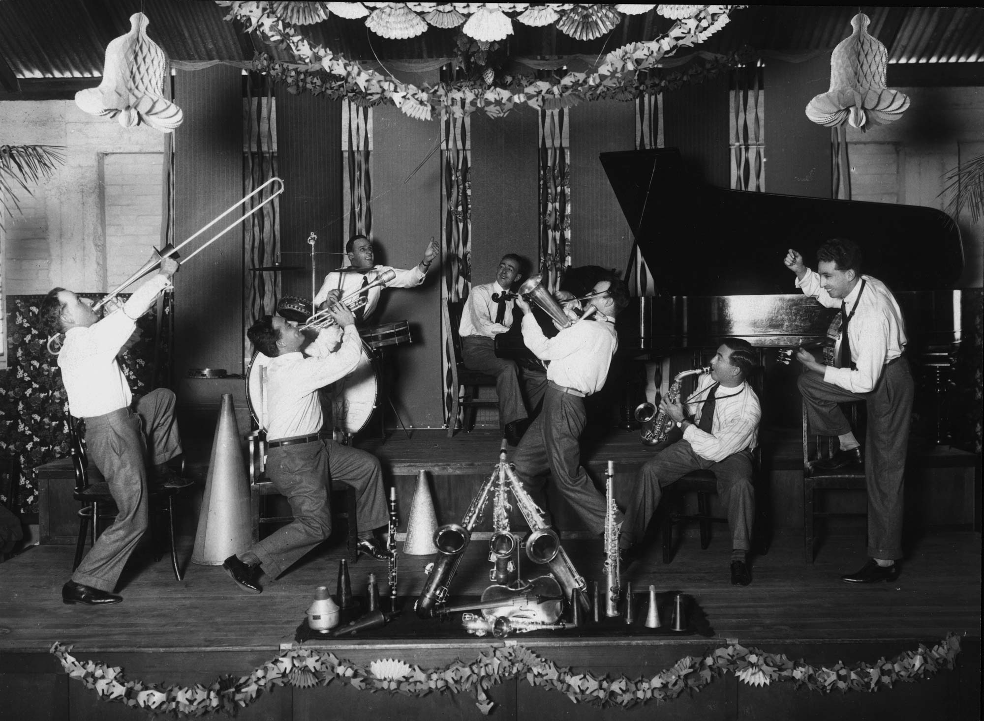 Crystal Palace Orchestra playing in Brisbane, ca. 1929