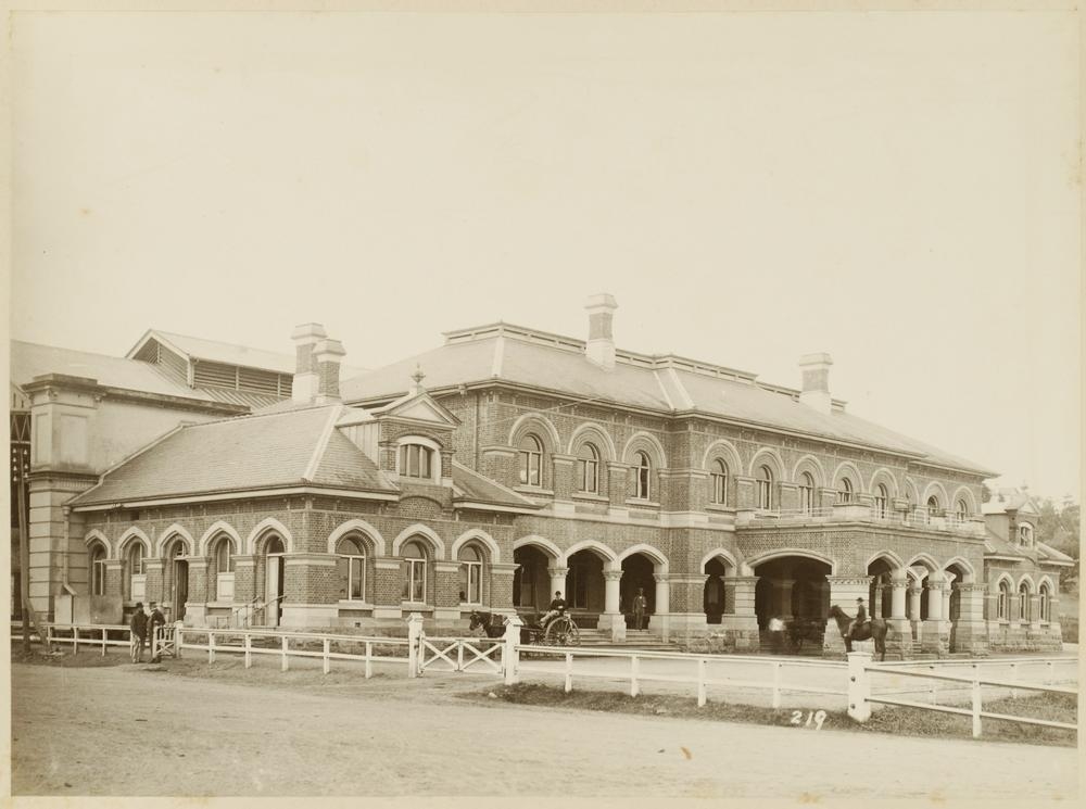 Roma Street Railway Station in Brisbane ca. 1879. 
