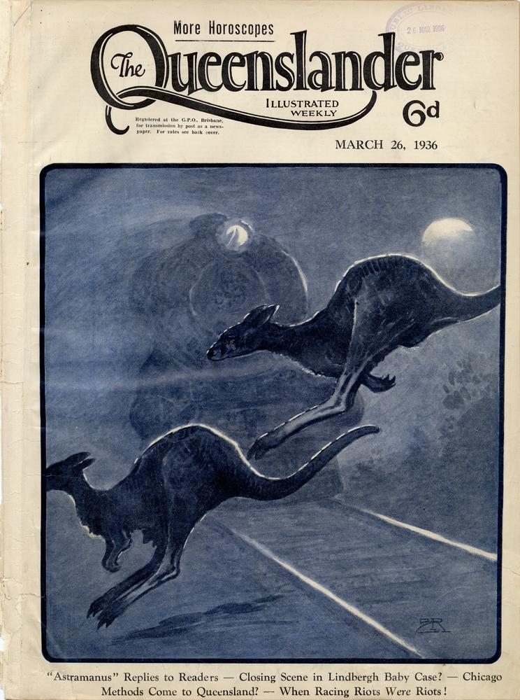 Illustrated front cover from The Queenslander, March 26 1936.