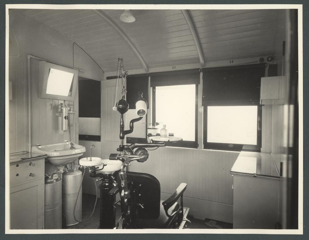  Interior view of No. 5 Rail Dental Cliinic, ca. 1928