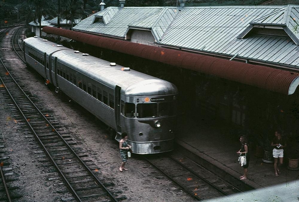 Train at Kuranda railway station ca. 1958. (Image in copyright). 