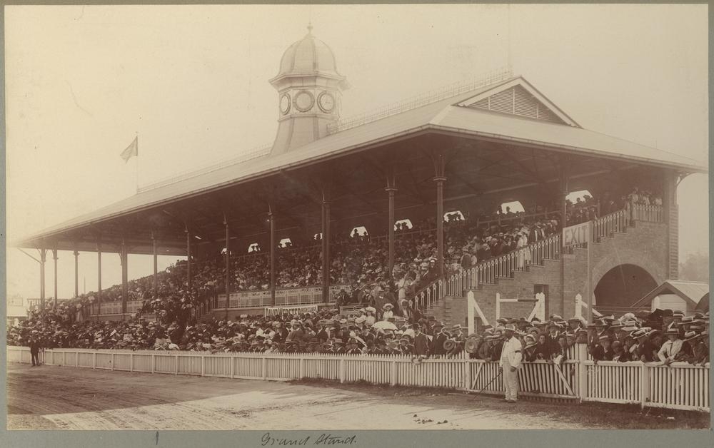 Grandstand at the main arena of the Brisbane Exhibition Grounds 1907