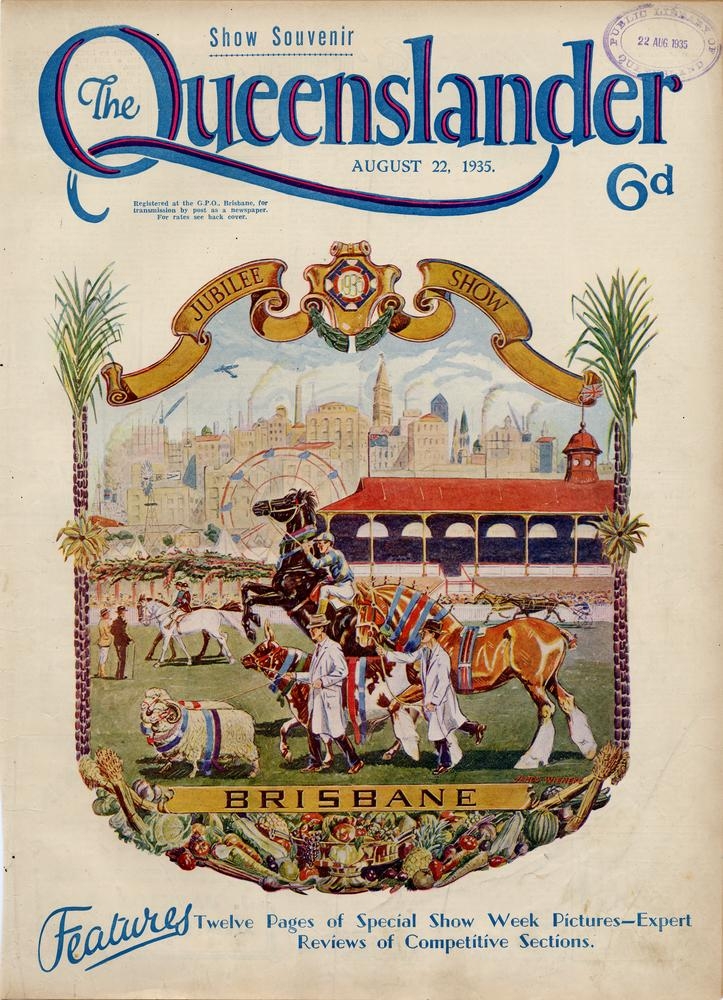 Illustrated front cover from The Queenslander, August 22 1935