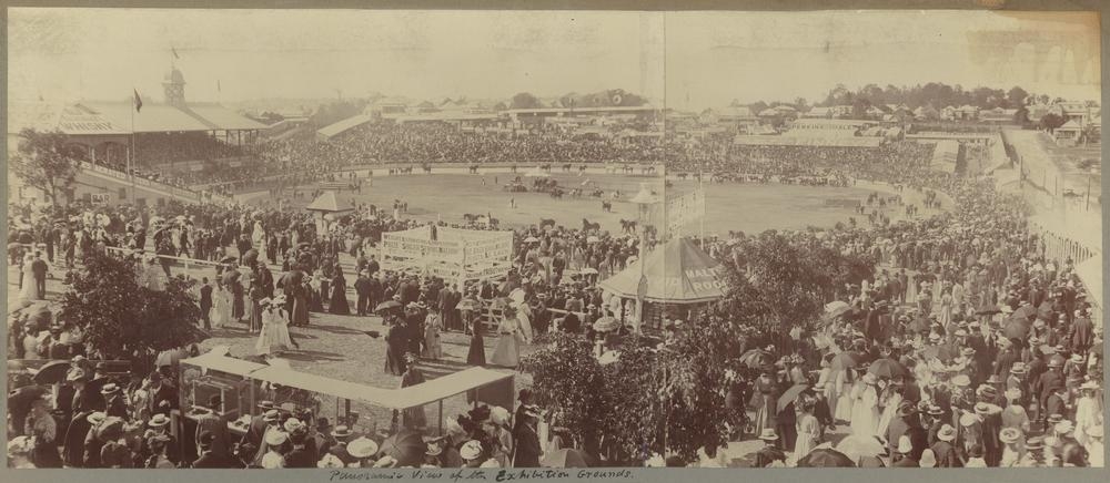 Panoramic view of the Exhibition Grounds, Brisbane 1907.