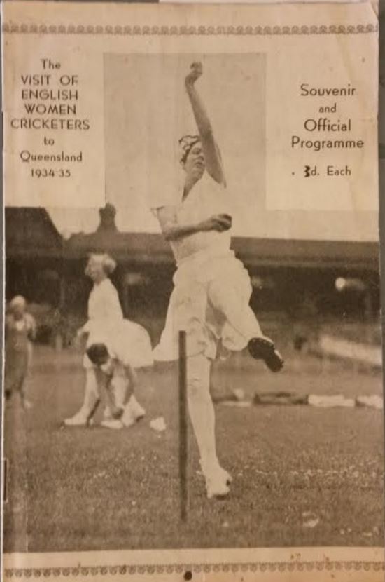 Souvenir and official programme of the visit of the English Women Cricketers to Queensland 1934-35. 