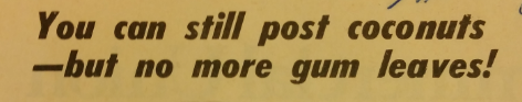 Headline of an article at the time the 'gum leaf letter' went on display at the GPO. 