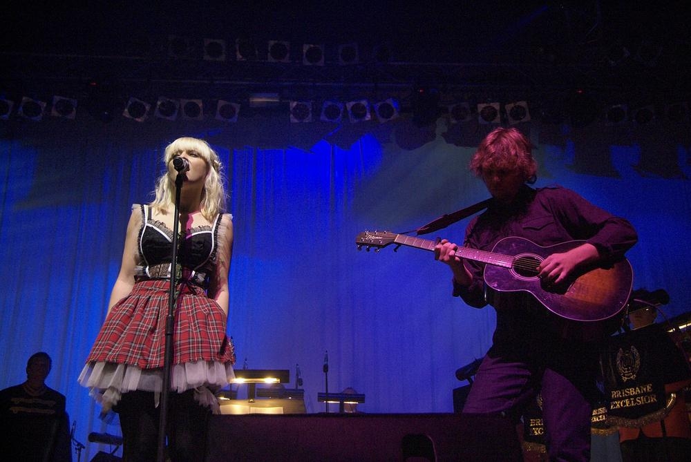 Kate Miller-Heidke at the Pig City Concert, Brisbane, July 2007. John Oxley Library, State Library of Queensland. Image 7336-0001-0310