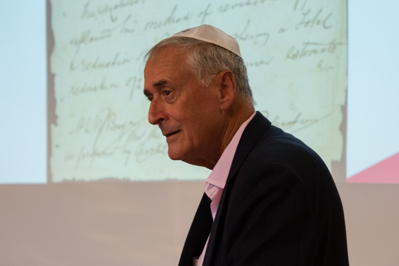 Dr Michael Briner, Heritage Officer of the Brisbane Synagogue, speaking at the event.