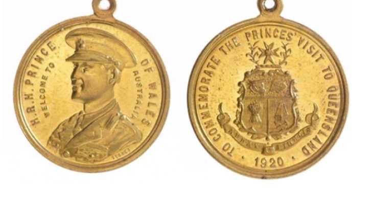 Visit of the Prince of Wales to Queensland,1920 AD [medal]