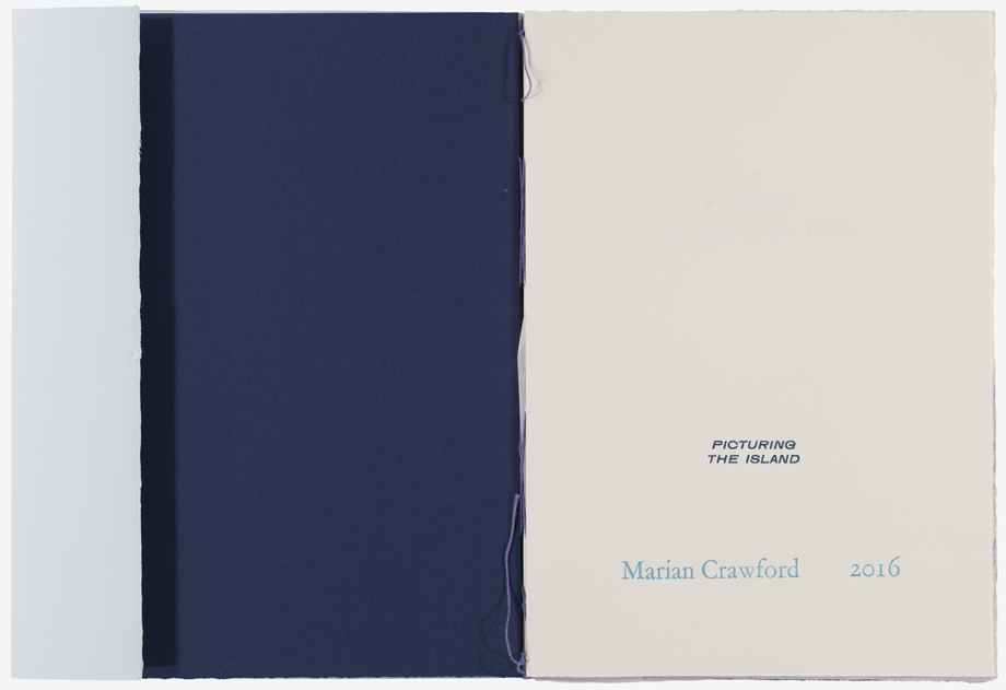 Picturing the Island, Marian Crawford artist book
