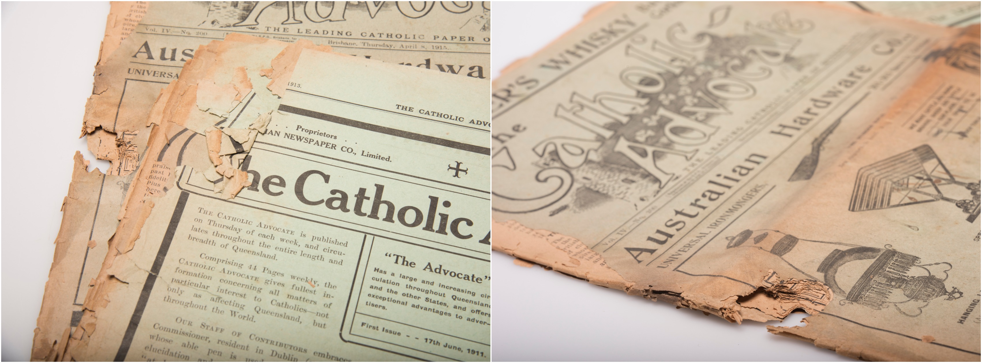 The Catholic Advocate fragile newspaper