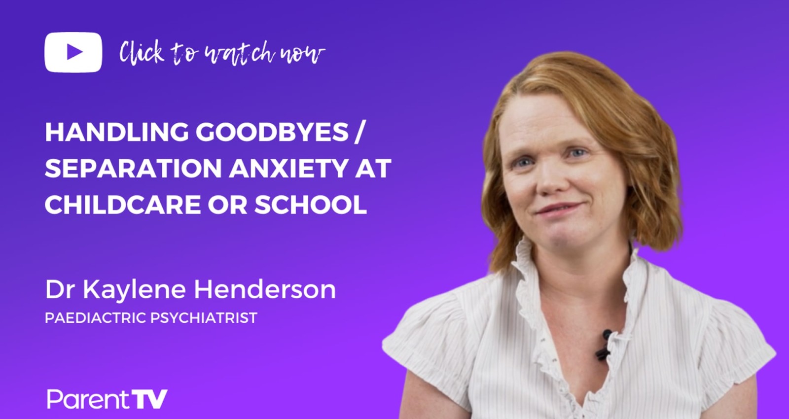 Handling goodbyes / separation anxiety at childcare or school