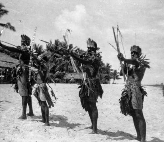 Murray Islanders in national dress 1960