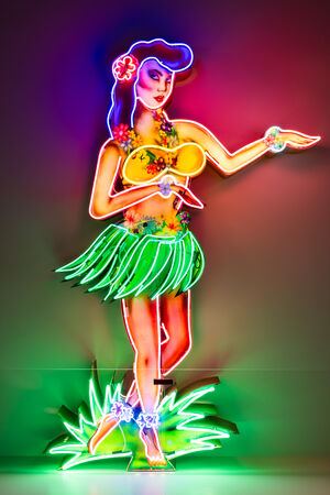 Neon hoola girl