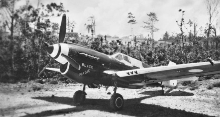 A picture of an old-style aeroplane