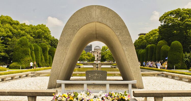 Cenotaph for the victims of the atomic bomb, Hiroshima Peace Memorial Park