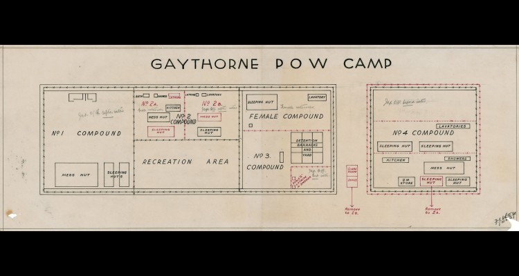 Plan of the Gaythorne PW & I Camp, 1943